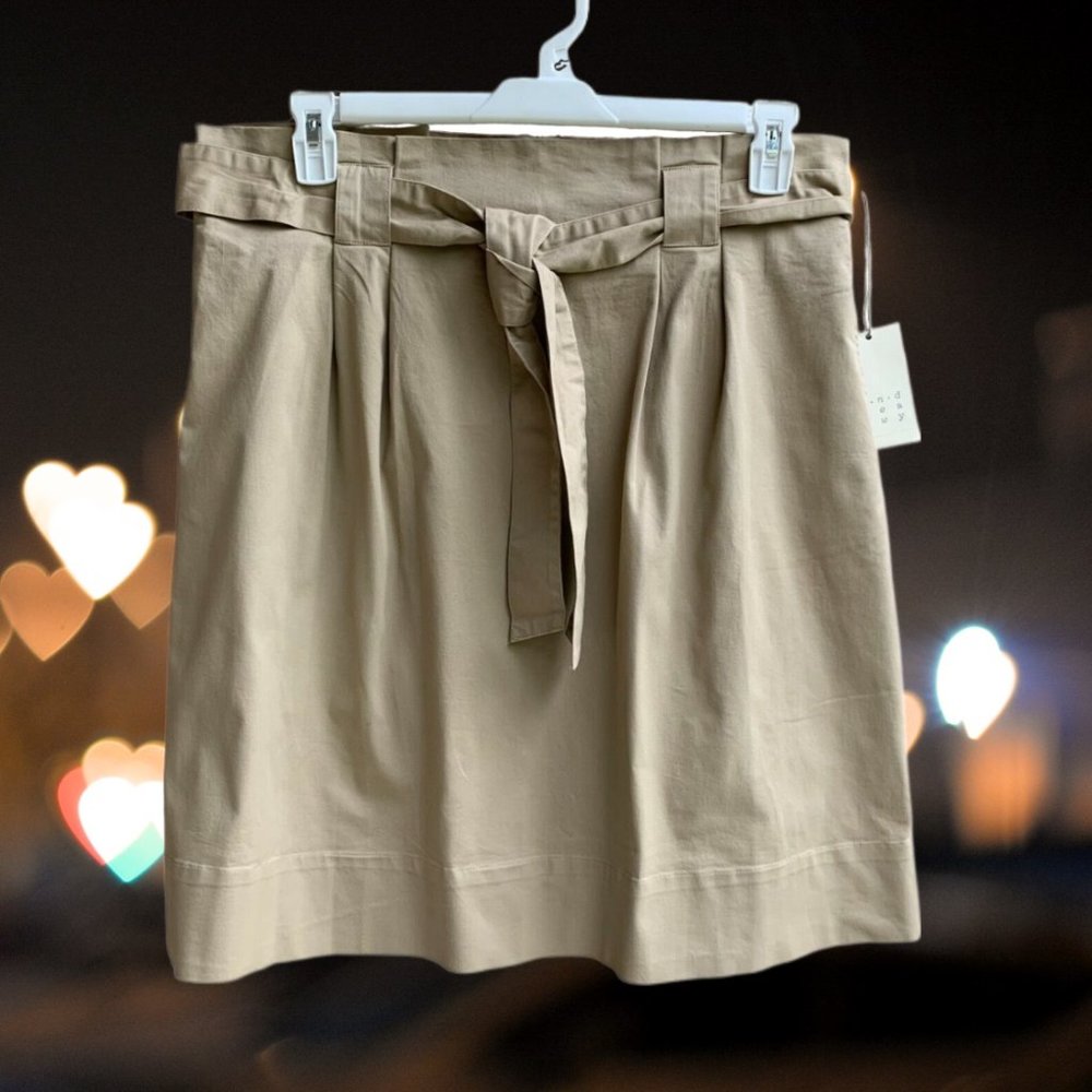 Andeawy Women’s Pleated Skirt with Soft Belt Beige